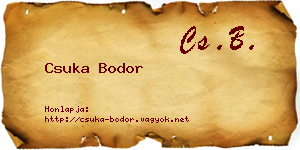 Csuka Bodor névjegykártya